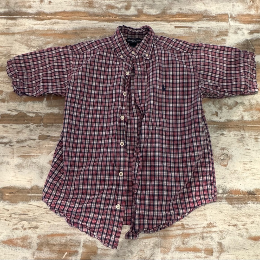 Boys Ralph Lauren Plaid Button Down Shirt (8-10)